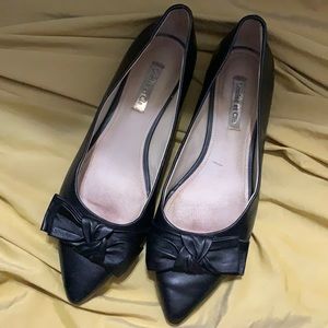 LOUISE ET CIE Aramina Black Bow Flat SHOES